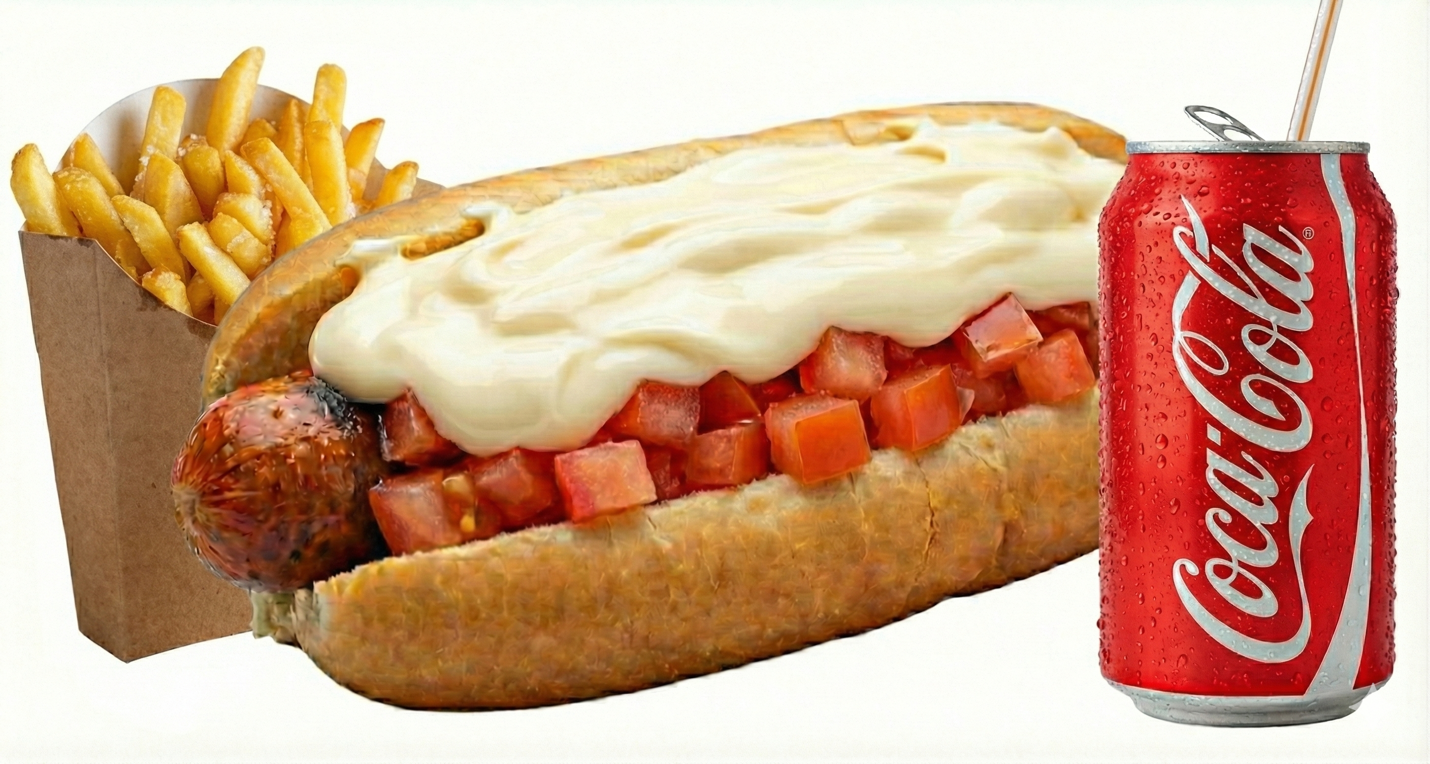 Completo Especial Tomate + Combo Papas Chicas